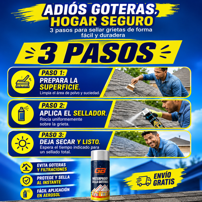 SPRAY ANTI GOTERAS - DETÉN LAS GOTERAS RAPIDAMENTE